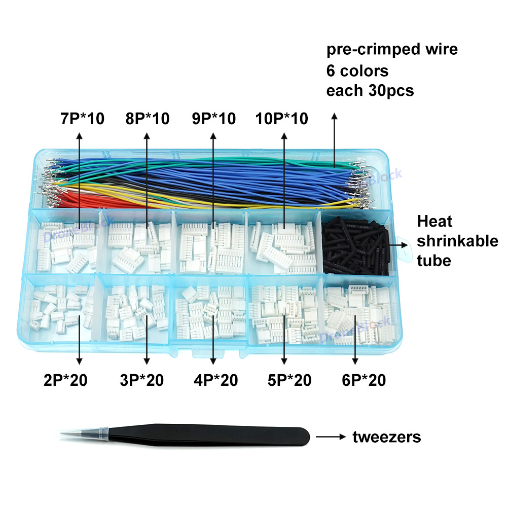 JST GH Connectors and Pre-Crim - Drone Kit Hexacopter avis et prix