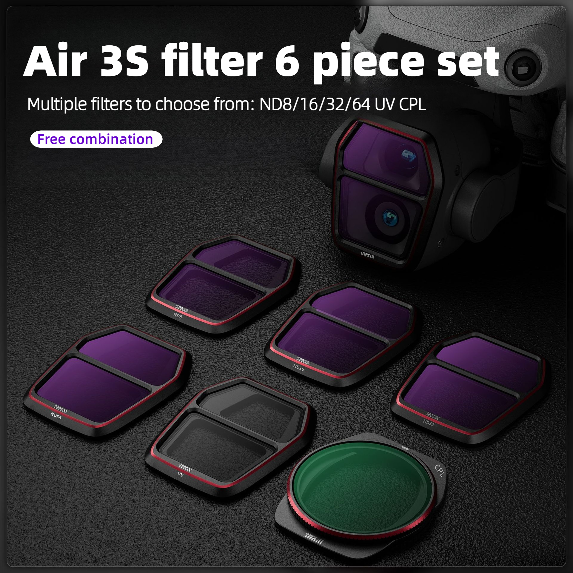 For DJI Air 3S Camera Lens Fil - Drone Kit Waterproof avis et prix