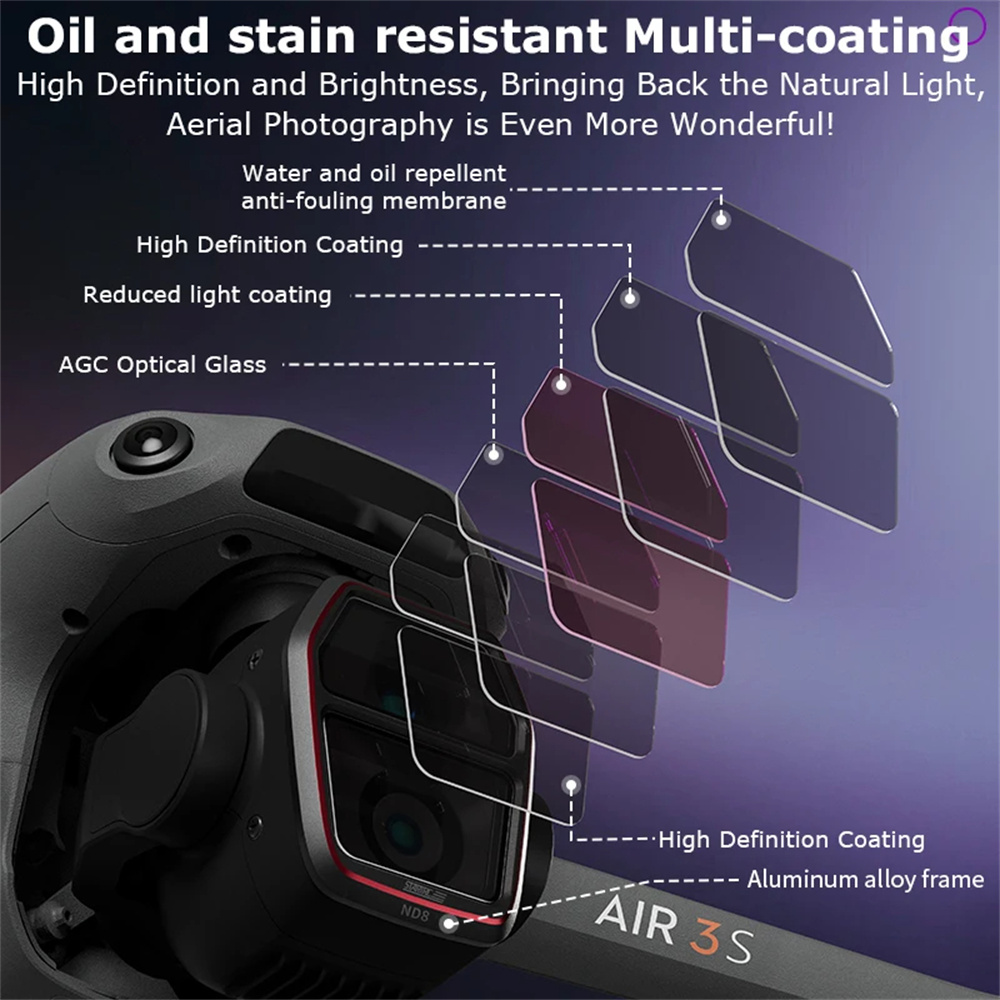 For DJI Air 3S Camera Lens Fil - Drone Kit Waterproof avis et prix
