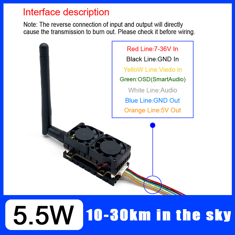 Long Range 5.8GHz 5.5W Video T - Drone Kit Long Range avis et prix
